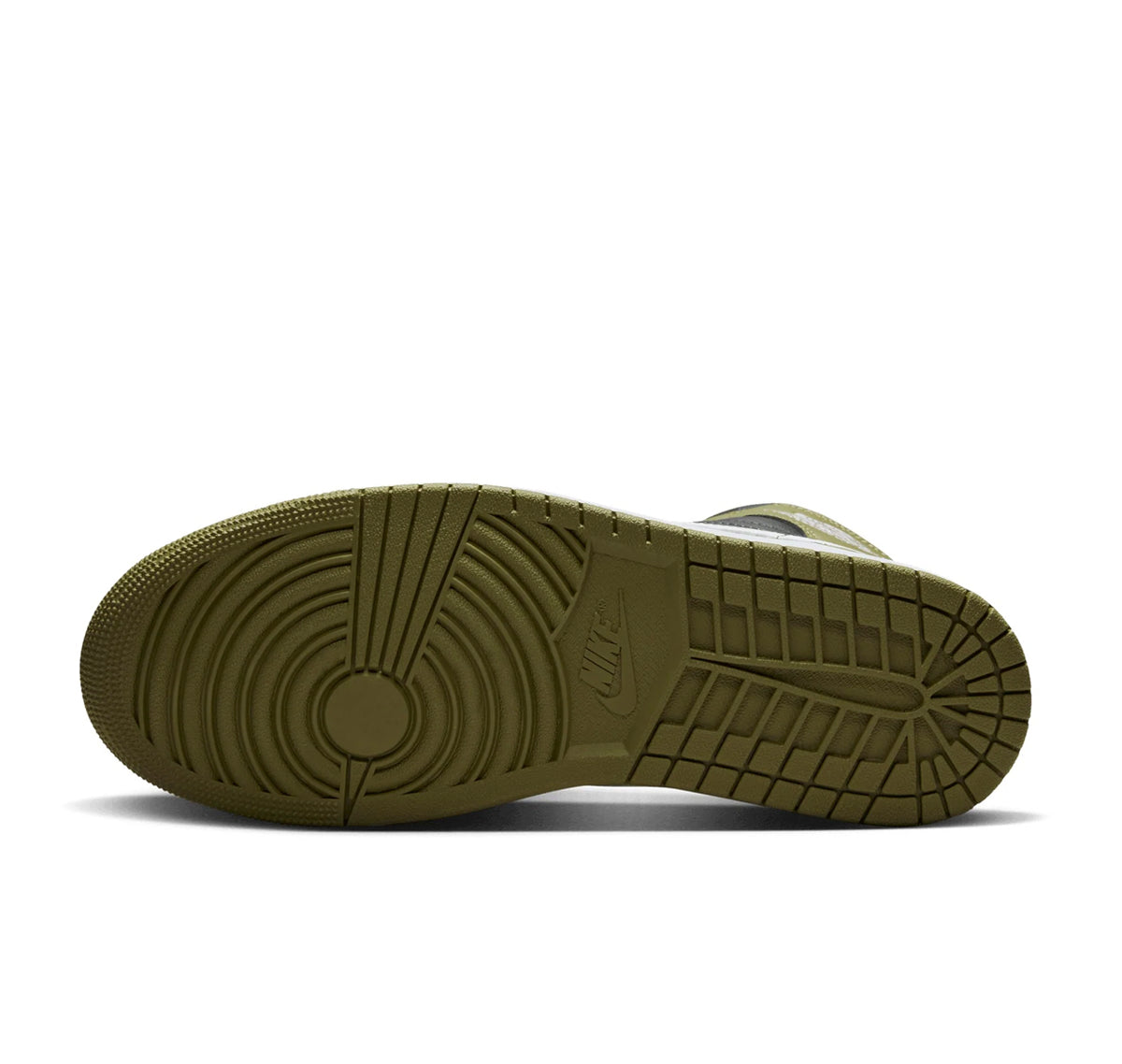 Jordan 1 Mid Black White Olive