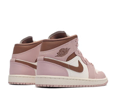 Jordan 1 Mid Pink Oxford Brown