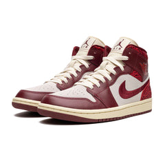Air Jordan 1 Mid Tiki Leaf Team Red