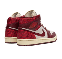 Air Jordan 1 Mid Tiki Leaf Team Red