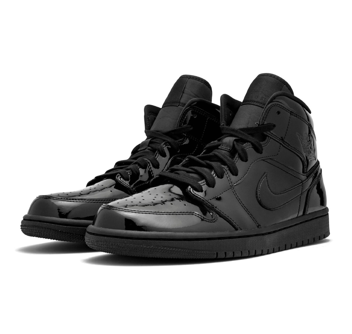 Air Jordan 1 Mid "Triple Black Patent"
