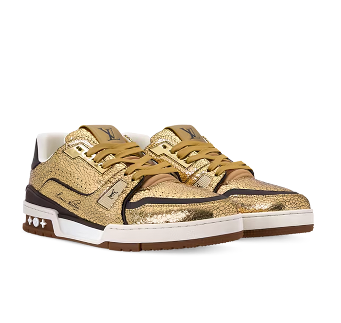 Louis Vuitton LV Trainer "Cracked Gold" - vista alterna