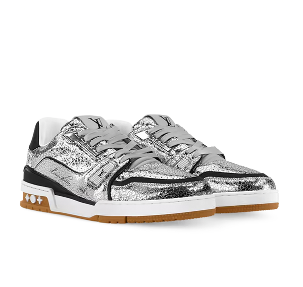 Louis Vuitton LV Trainer "Cracked Silver" - vista alterna
