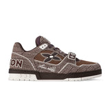 Louis Vuitton LV Trainer "Mocha Brown Crocodile"