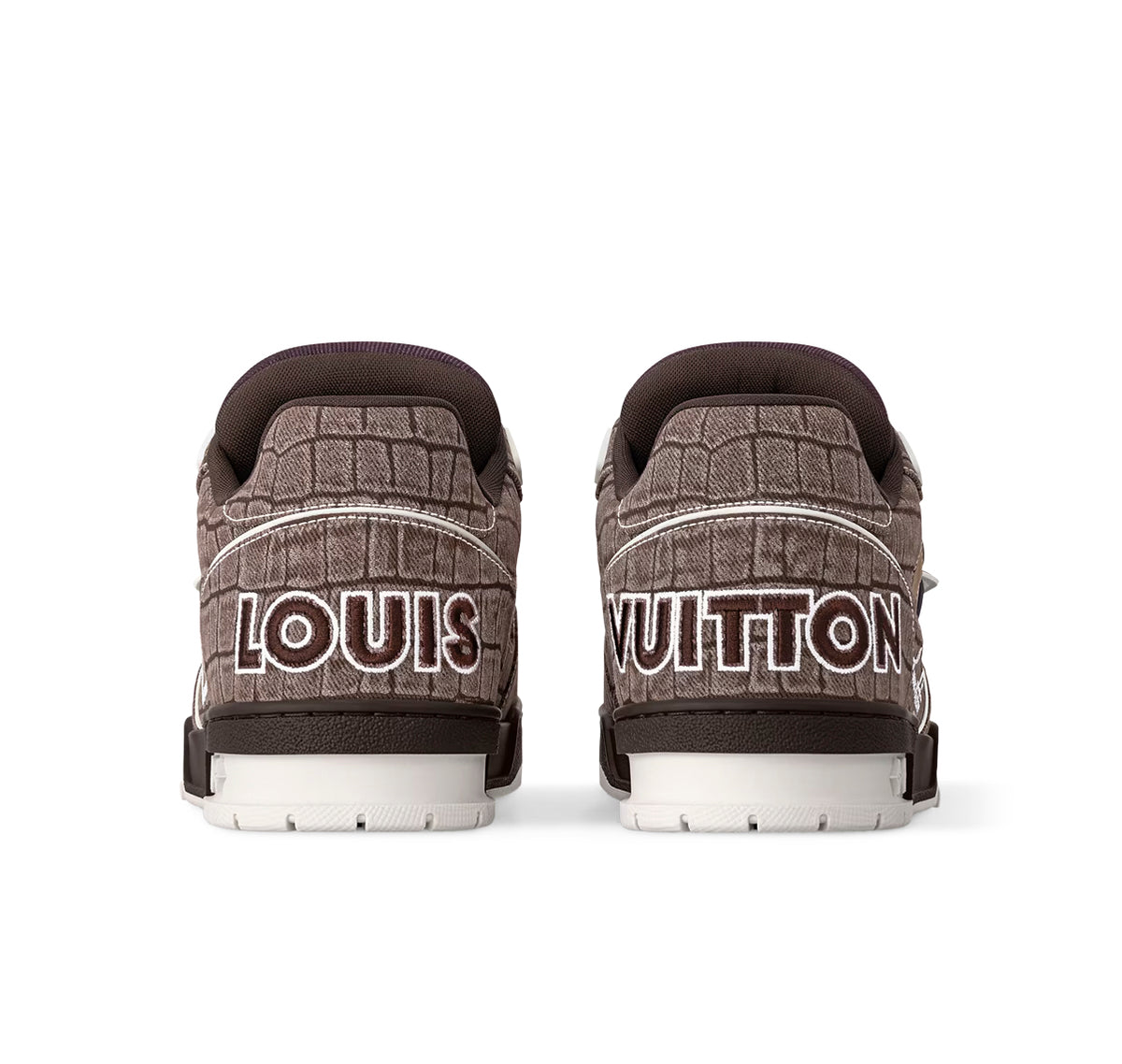 Louis Vuitton LV Trainer "Mocha Brown Crocodile"