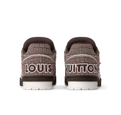 Louis Vuitton LV Trainer "Mocha Brown Crocodile"