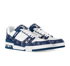 Louis Vuitton LV Trainer Monogram Denim White Blue
