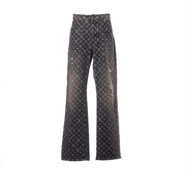Louis Vuitton Monogram Denim Pants Black