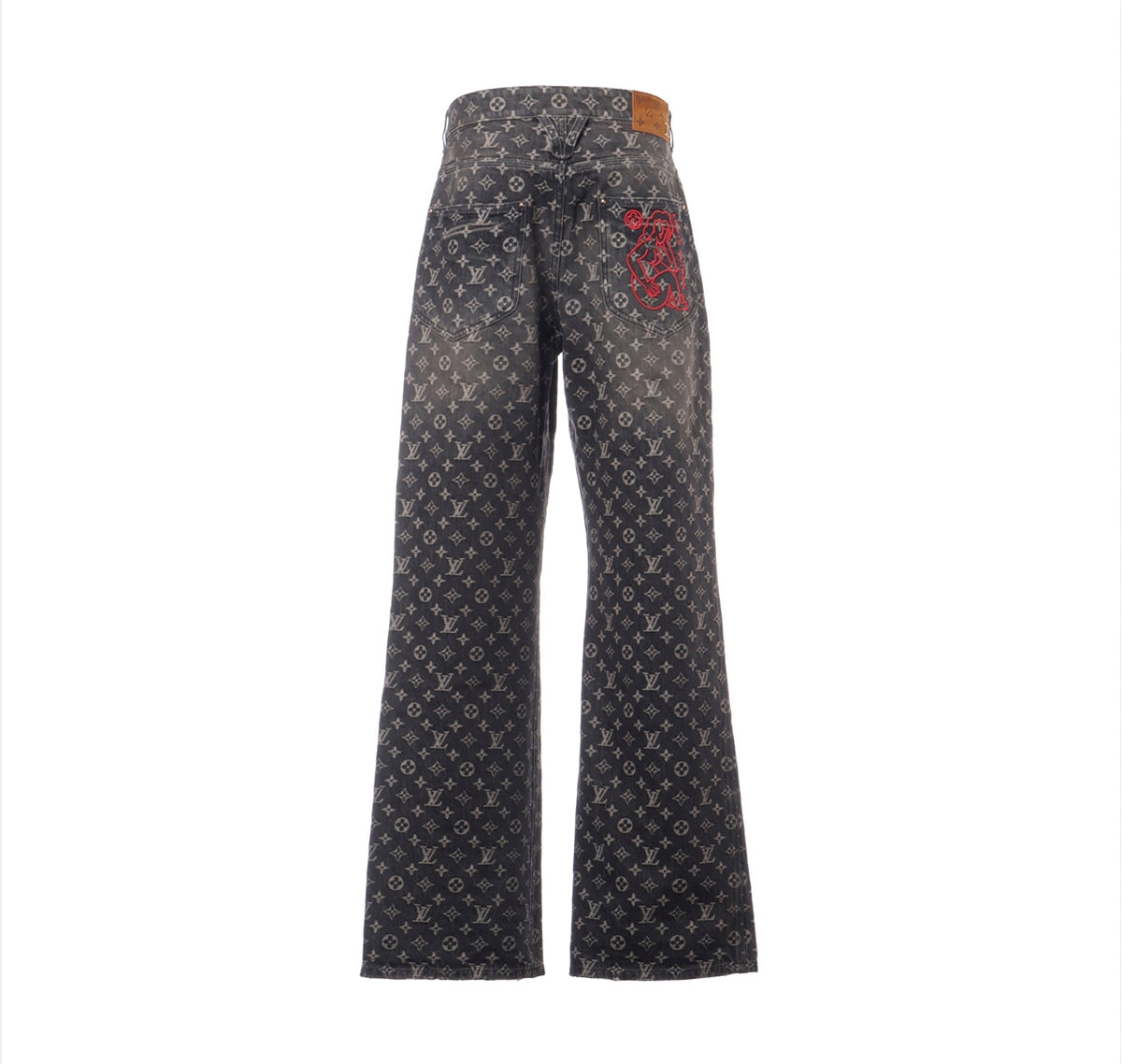 Louis Vuitton Monogram Denim Pants Black
