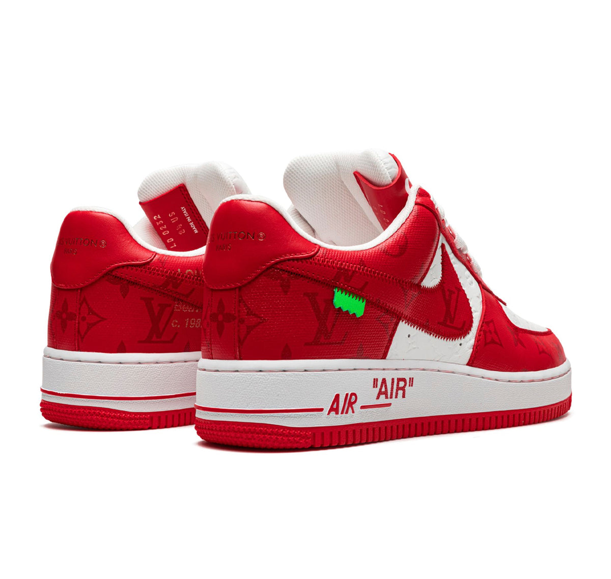 Louis Vuitton Nike Air Force 1 Low By Virgil Abloh White Red