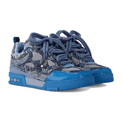 Louis Vuitton Skate Trainer "Blue Swarovski Monogram"