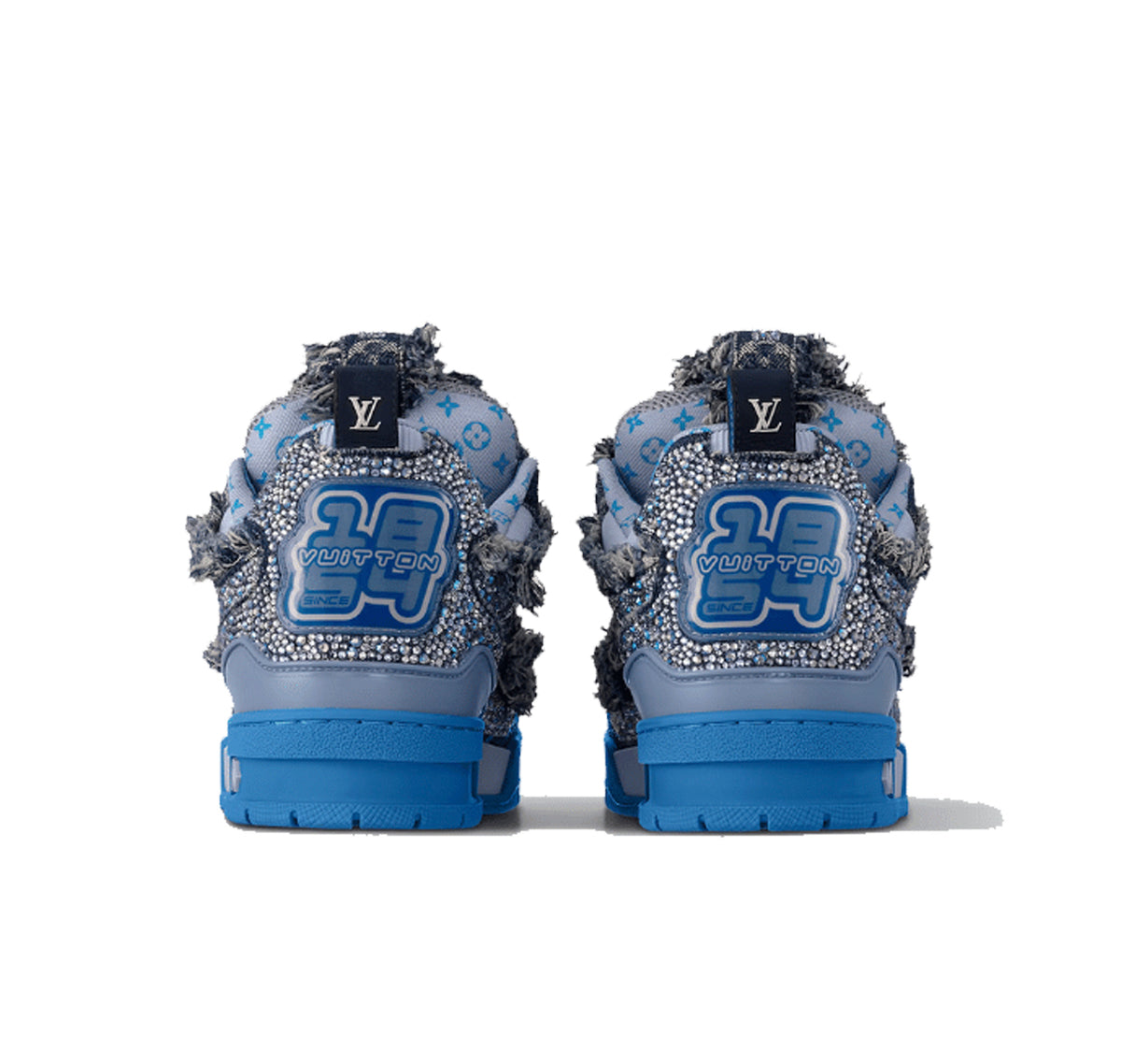Louis Vuitton Skate Trainer "Blue Swarovski Monogram"