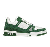 Louis Vuitton Trainer Green Monogram Denim White