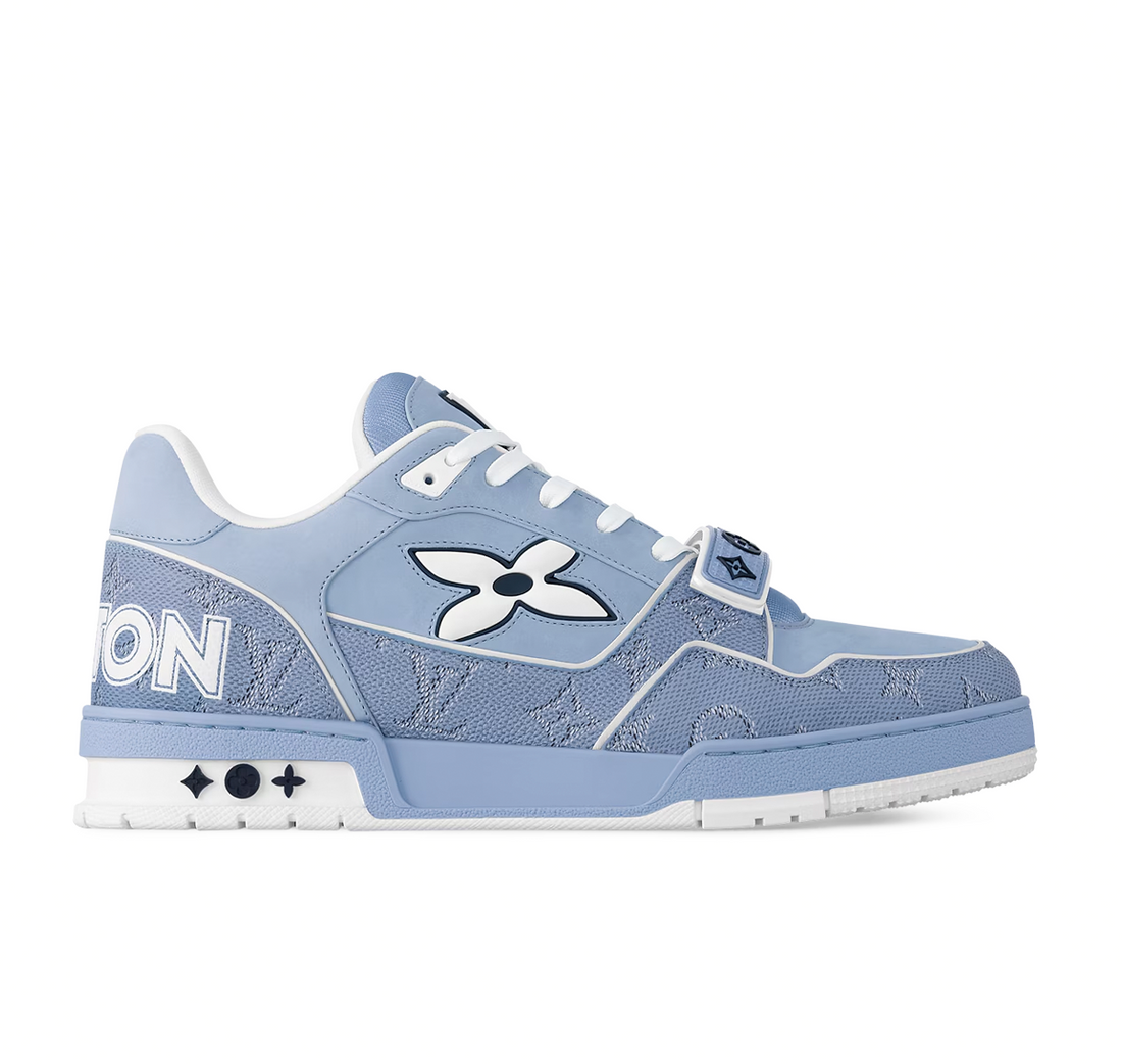 Louis Vuitton LV Trainer Sneaker “Blue Monogram Nubuck”