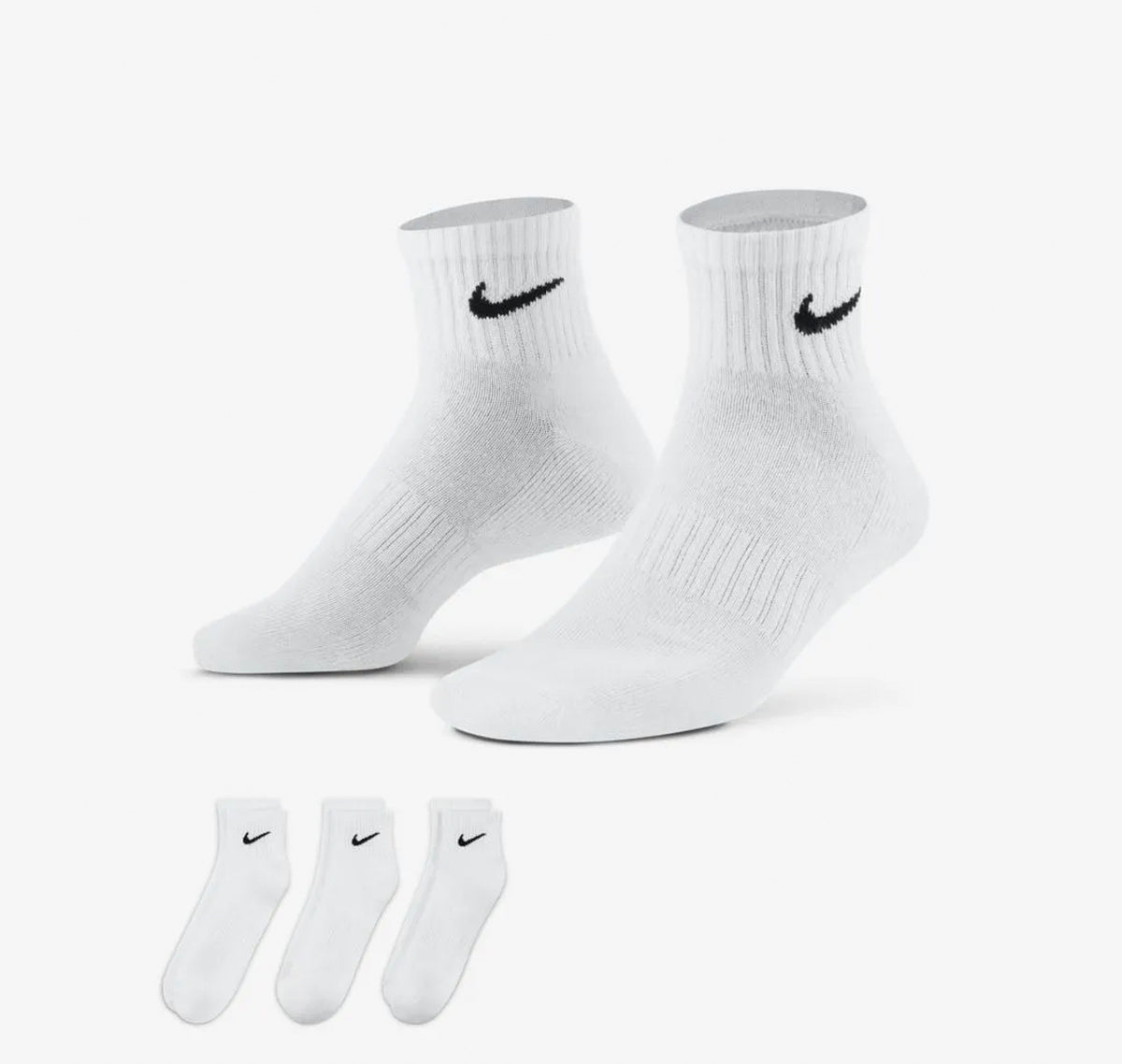 Medias Nike Blanca Corta Pack x3