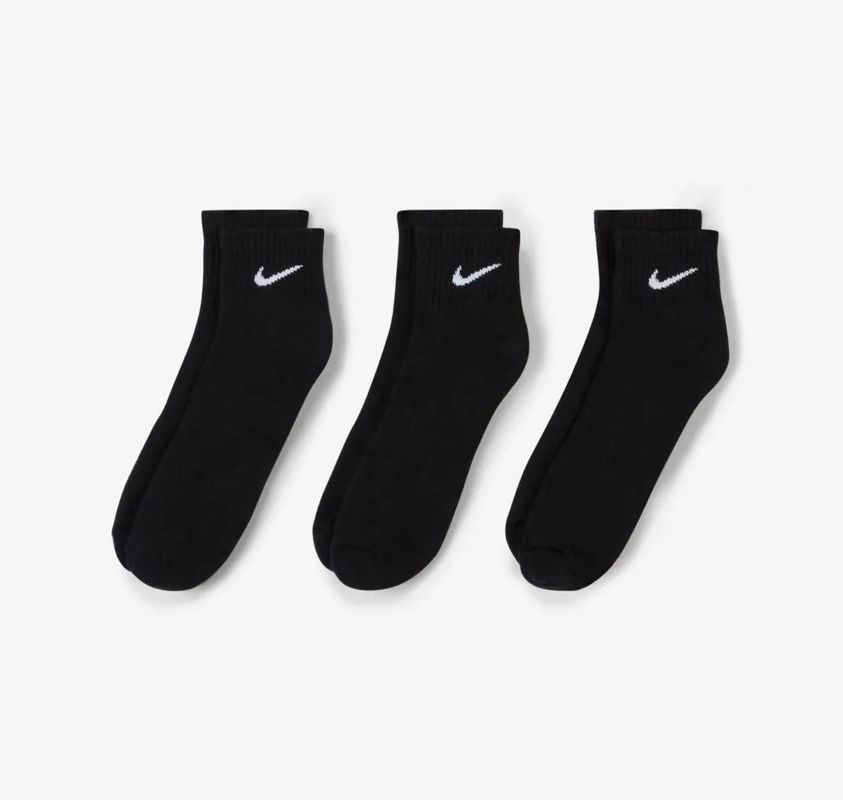 Medias Nike Negra Corta Pack x3