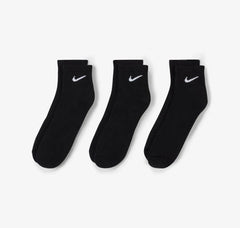 Medias Nike Negra Corta Pack x3