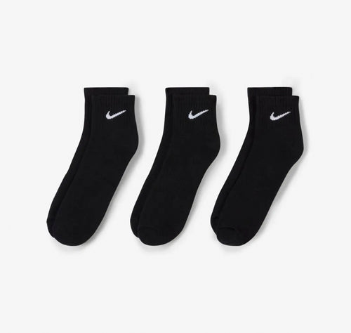 Medias Nike Negra Corta Pack x3