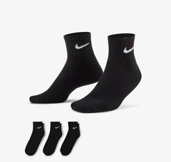 Medias Nike Negra Corta Pack x3