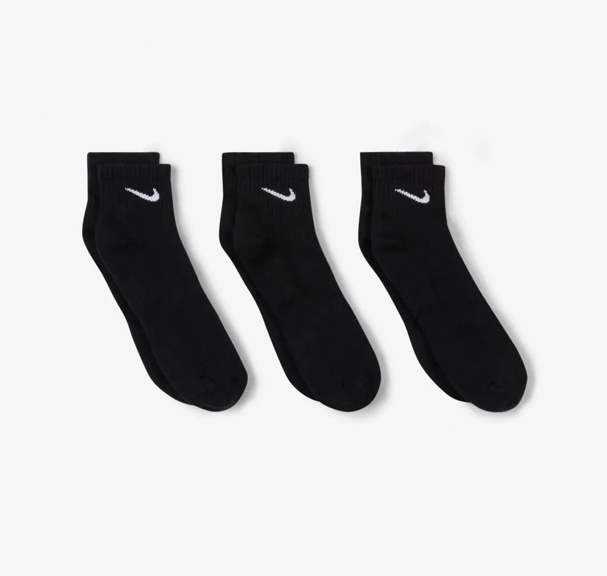 Medias Nike Negra Corta Pack x3