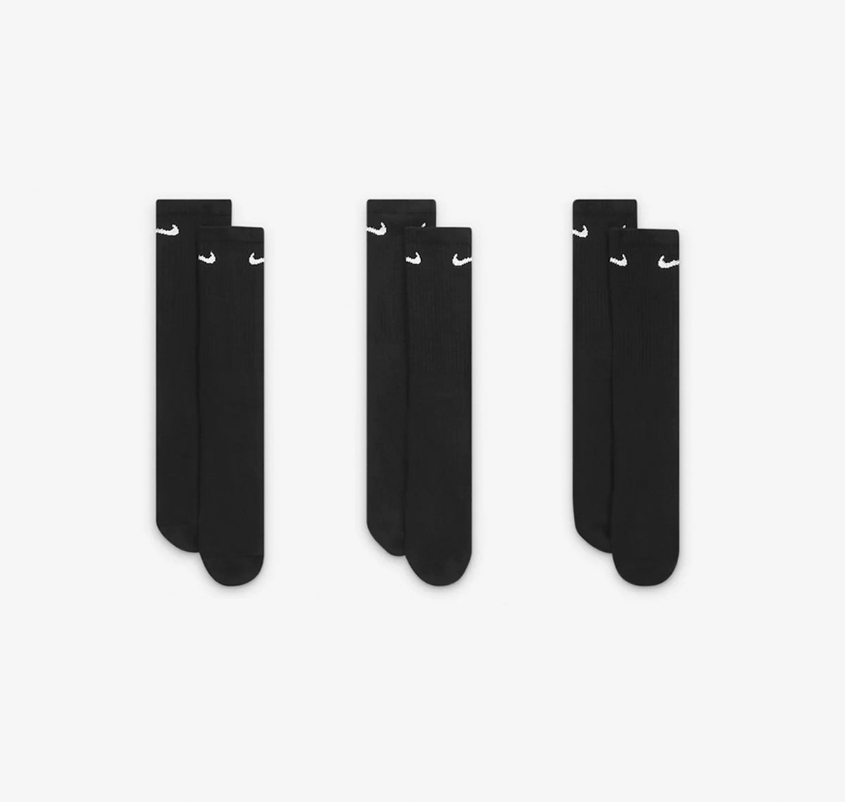 Medias Nike Negra Larga Pack x3