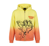 Mixed Emotion Cupid Graphic Zip Hoodie “Sunset Fade”