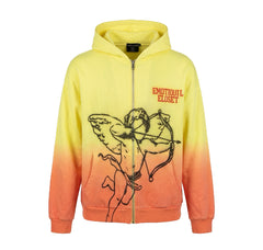 Mixed Emotion Cupid Graphic Zip Hoodie “Sunset Fade”