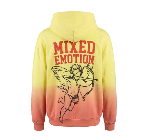 Mixed Emotion Cupid Graphic Zip Hoodie “Sunset Fade”