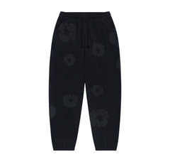 Denim Tears Mono Cotton Wreath Sweatpants Black