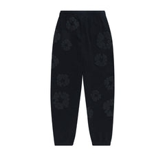 Denim Tears Mono Cotton Wreath Sweatpants Black