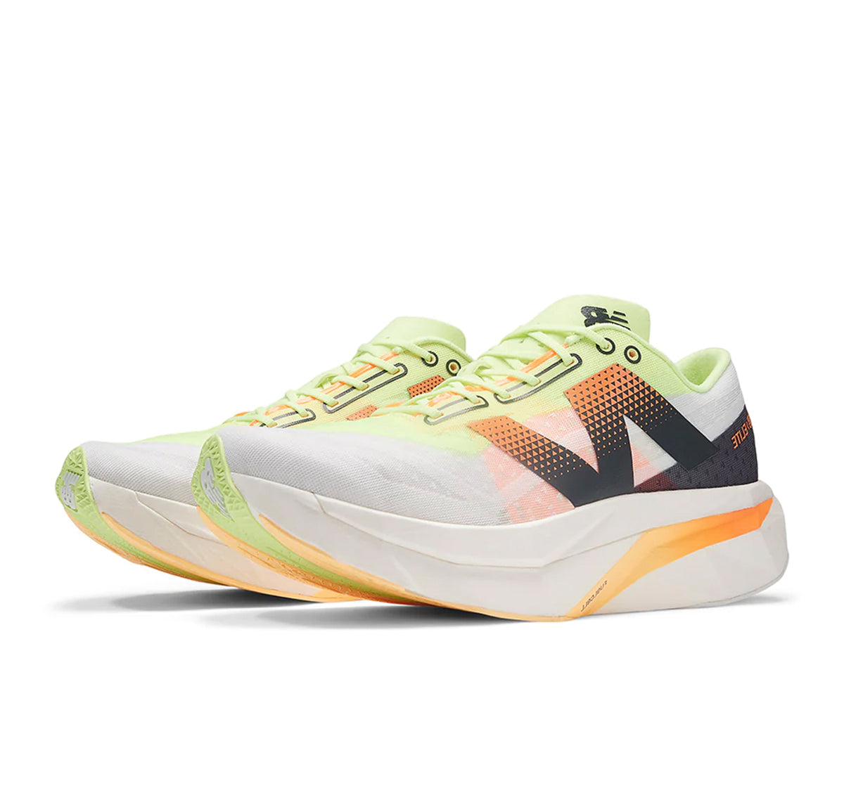 New Balance FuelCell SuperComp Elite v4 White Bleached Lime Glo Hot Mango