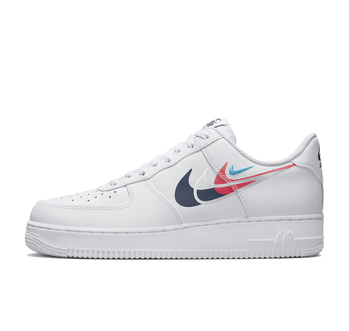Nike Air Force 1 Low '07 Quadruple Swoosh White Navy Crimson