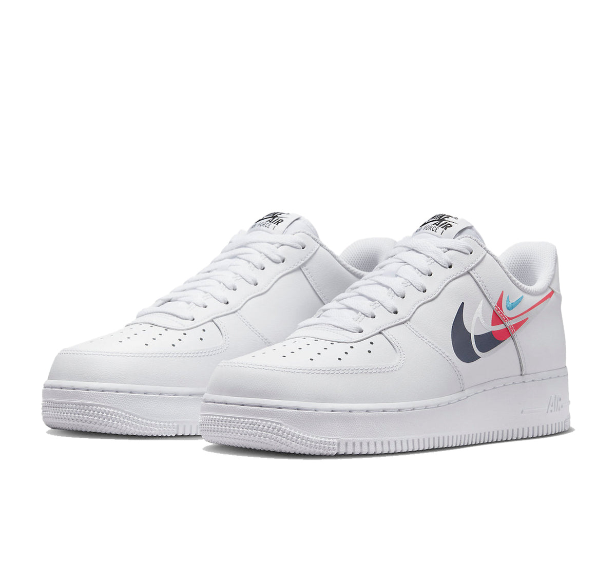 Nike Air Force 1 Low '07 Quadruple Swoosh White Navy Crimson