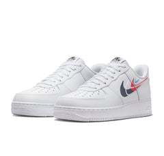 Nike Air Force 1 Low '07 Quadruple Swoosh White Navy Crimson