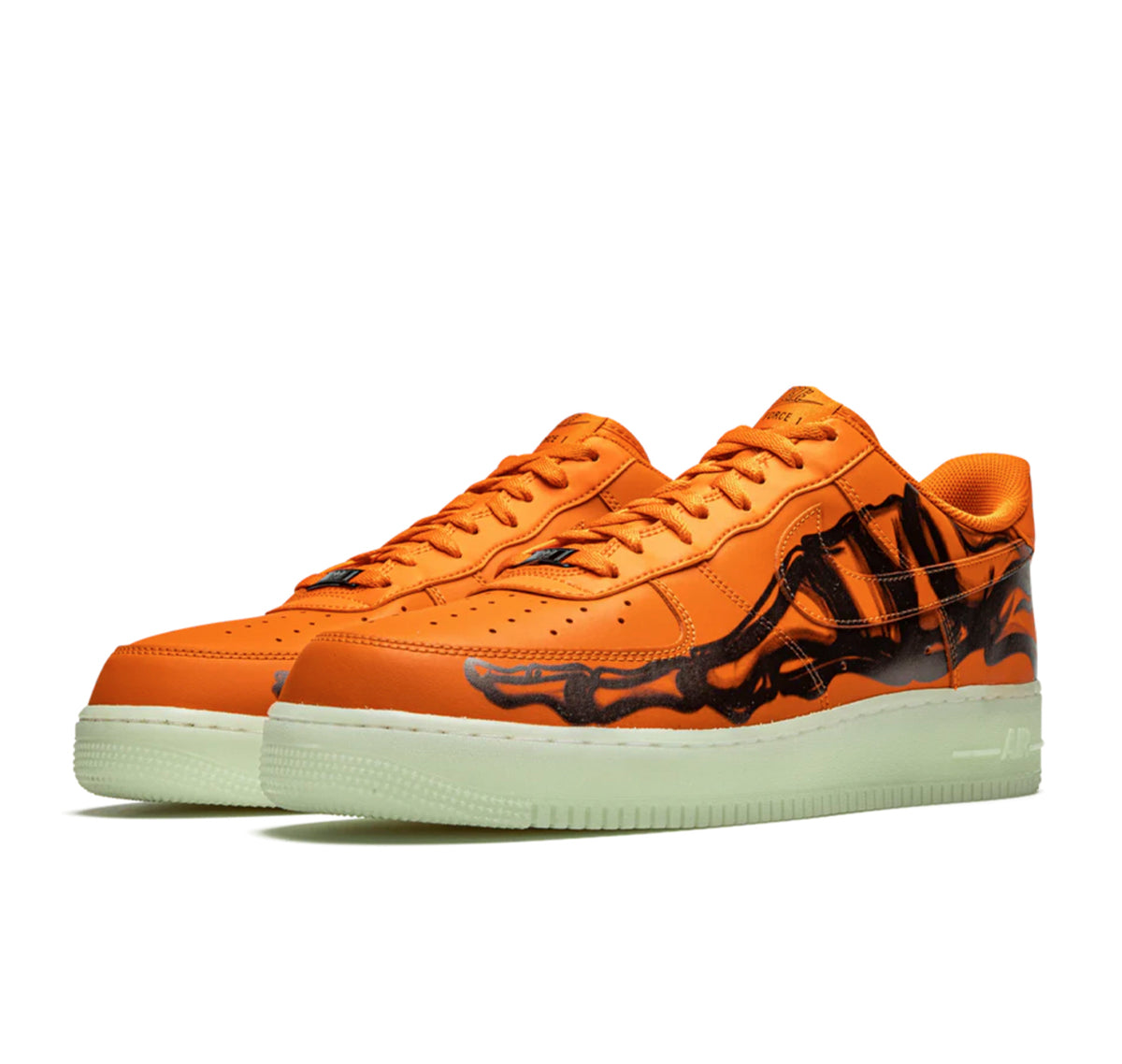 Nike Air Force 1 Low Orange Skeleton Halloween