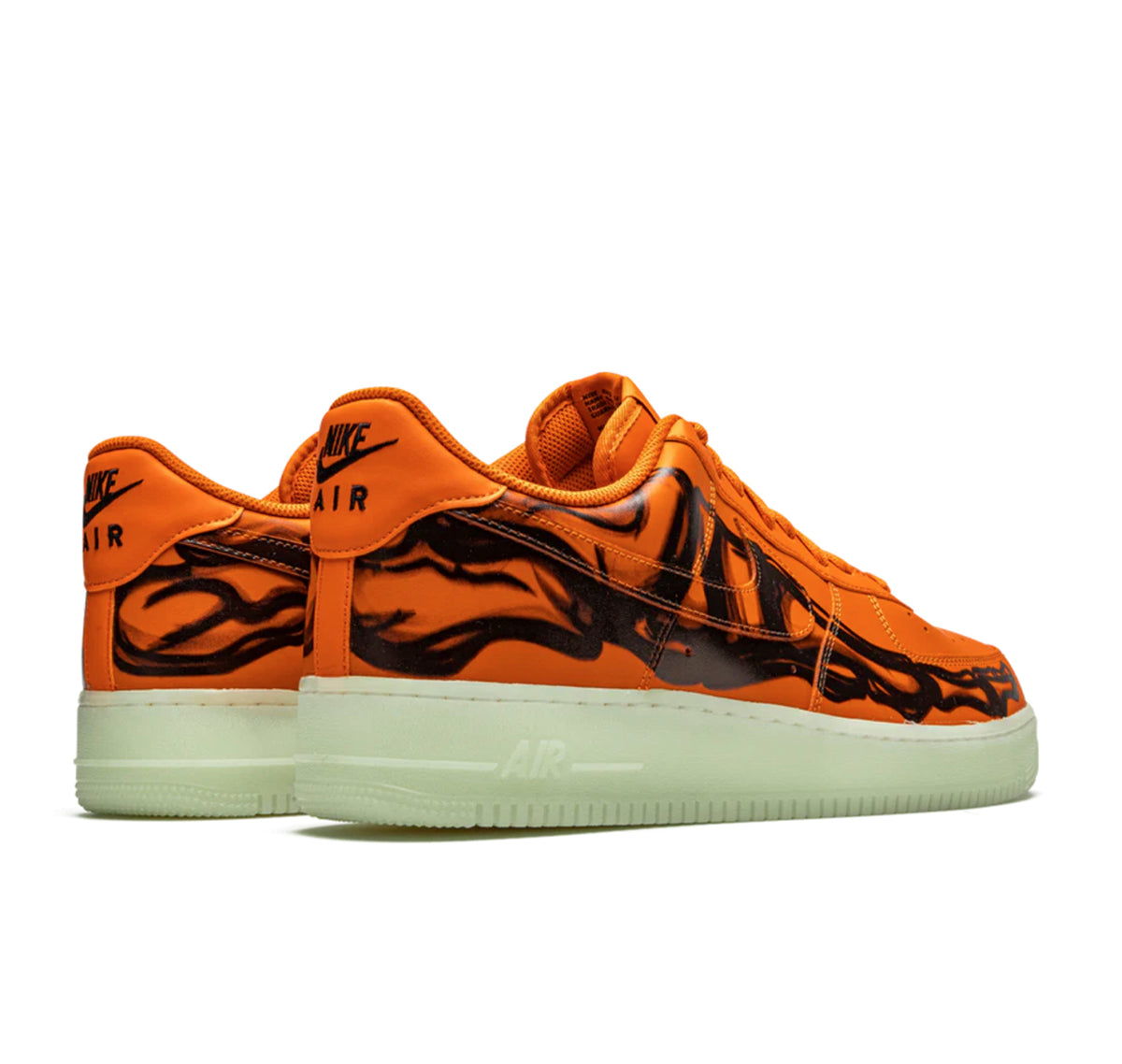 Nike Air Force 1 Low Orange Skeleton Halloween