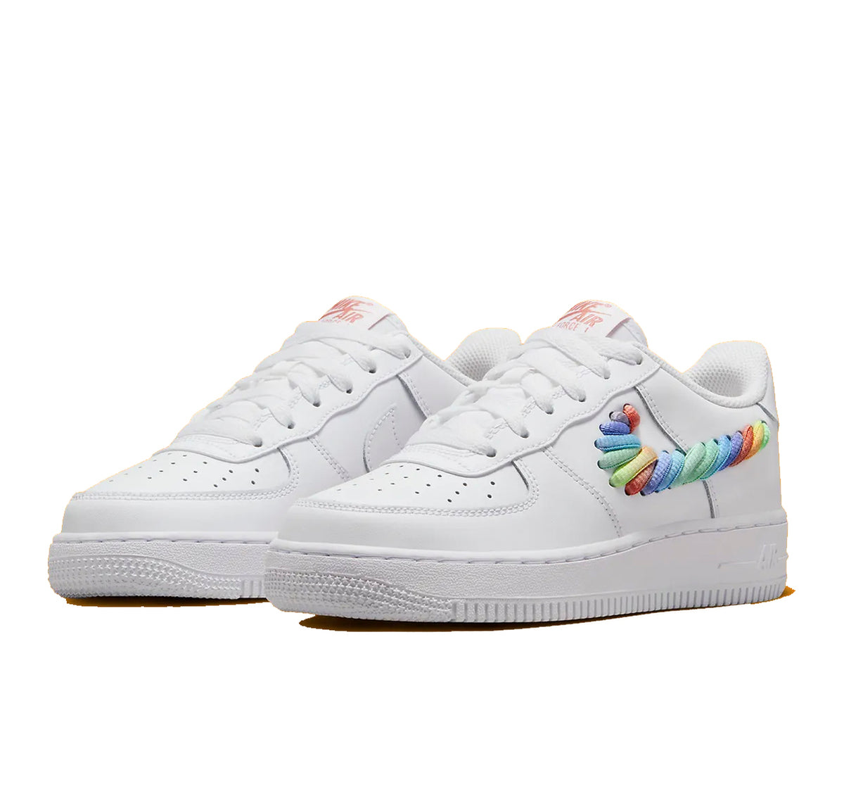 Nike Air Force 1 Low "White Rainbow Lace Swoosh"