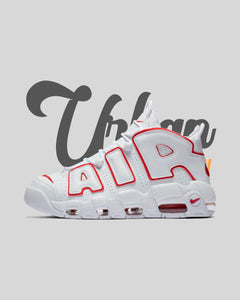 Nike Air More Uptempo White Varsity Red Outline