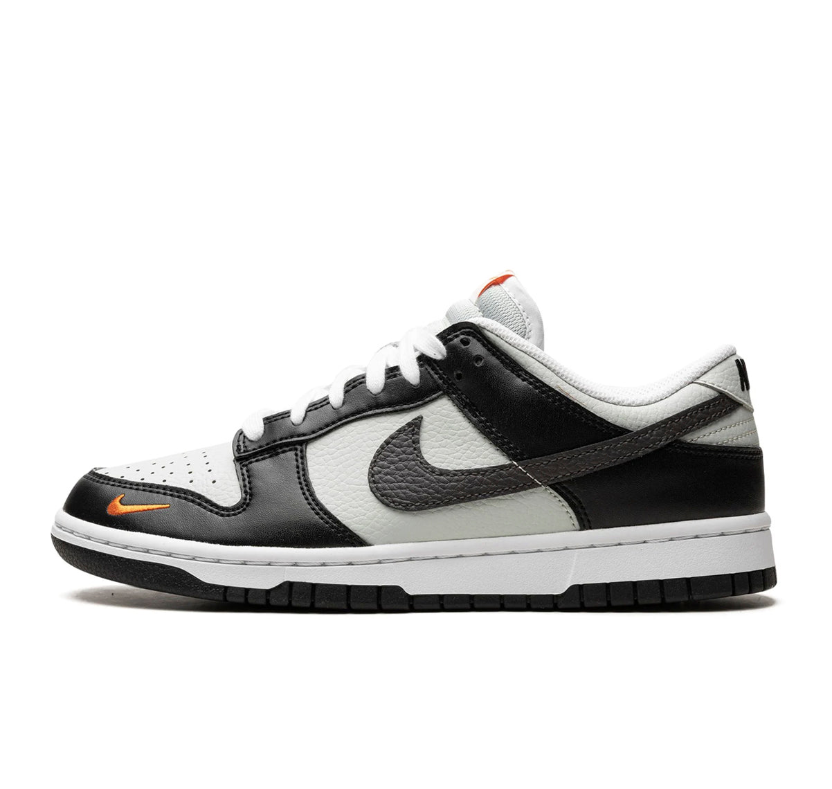Nike Dunk Low "Black Total Orange Mini Swoosh"
