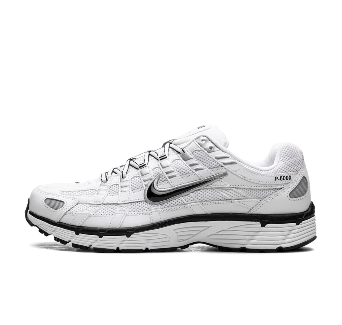 Nike P-6000 White Metallic Silver Black