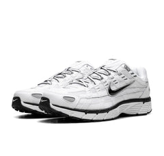 Nike P-6000 White Metallic Silver Black