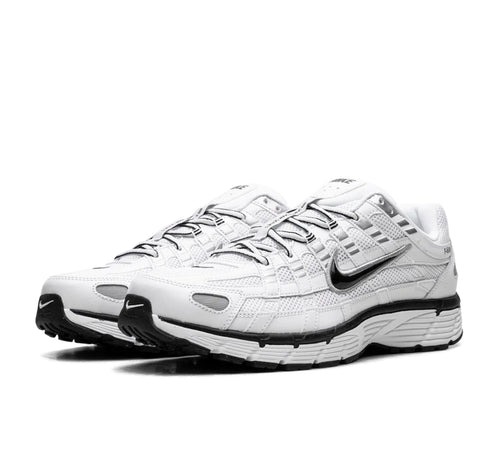 Nike P-6000 White Metallic Silver Black