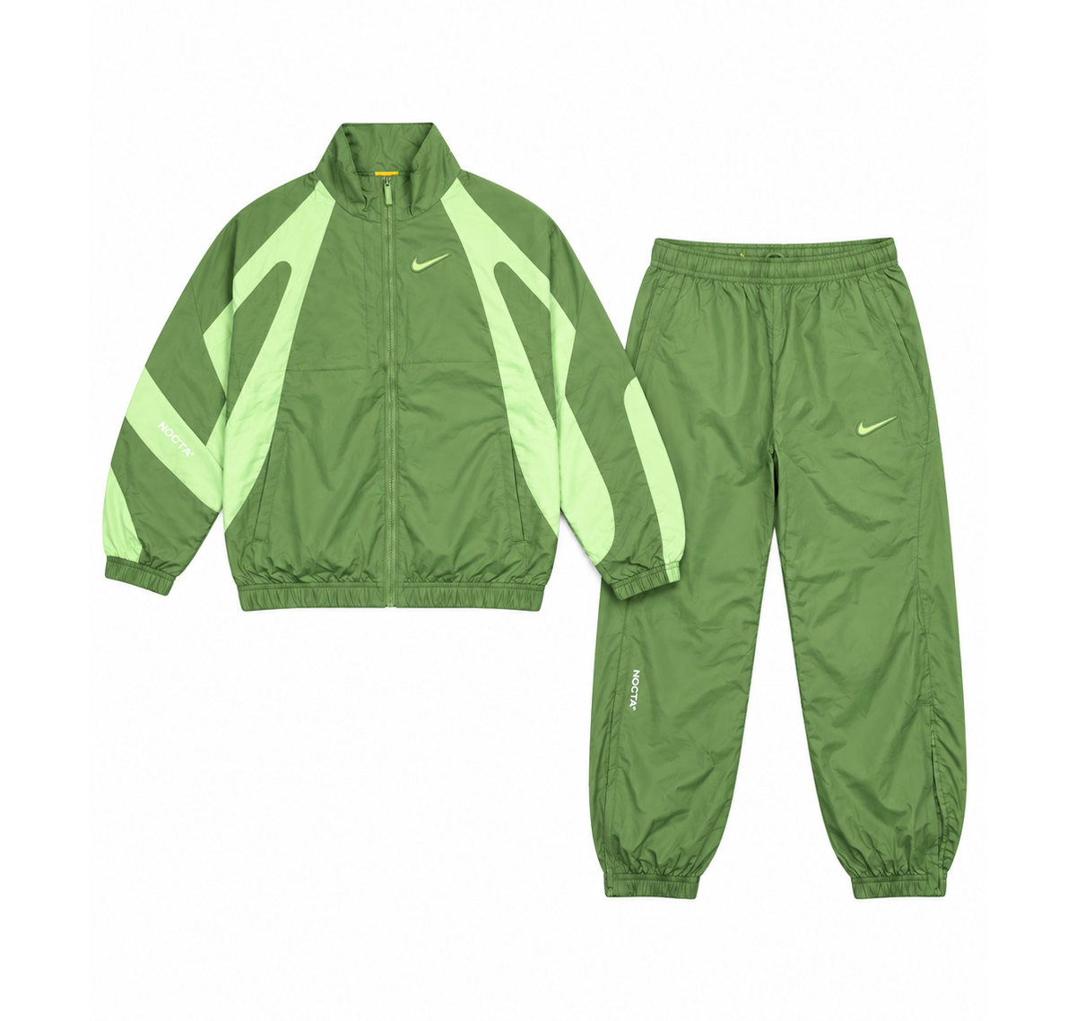 Nike x NOCTA Northstar Nylon Tracksuit “Oil Green / Light Liquid Lime”