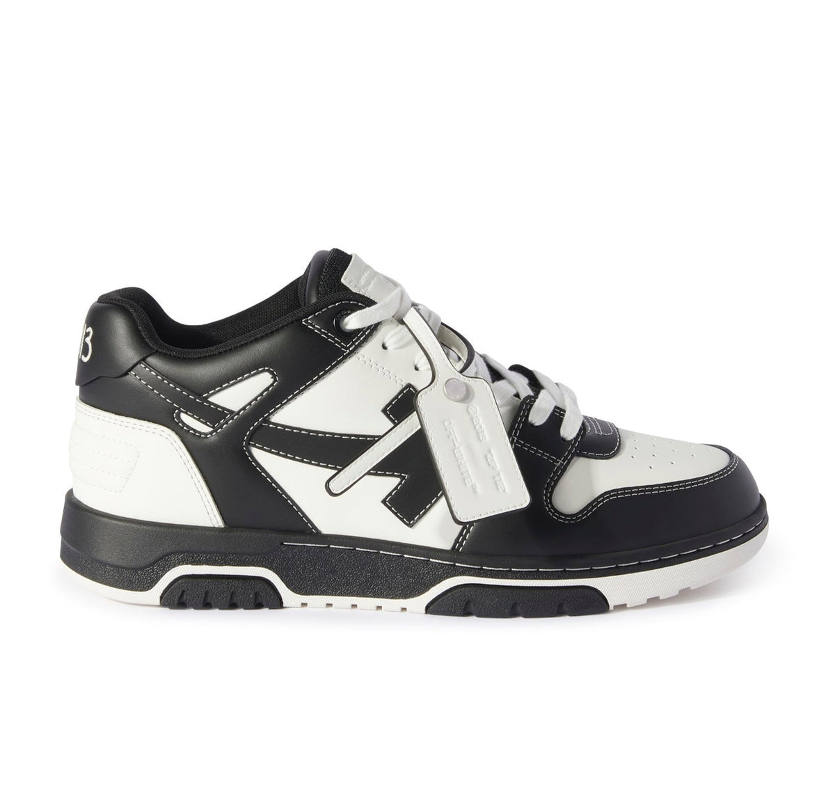 OFF-WHITE Out Of Office OOO Low Tops Logic Logo Black White