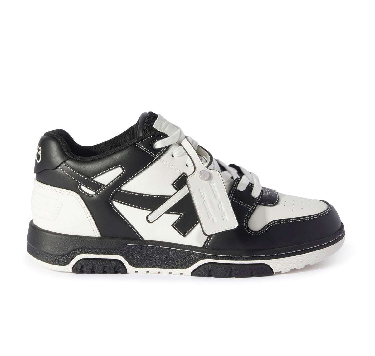 OFF-WHITE Out Of Office OOO Low Tops Logic Logo Black White