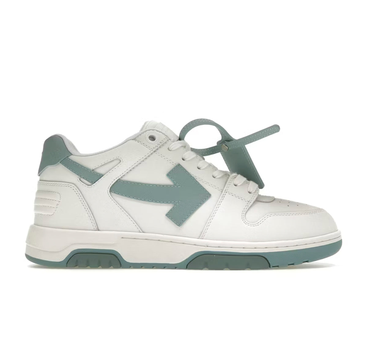 OFF-WHITE Out Of Office OOO Low Tops White Celadon
