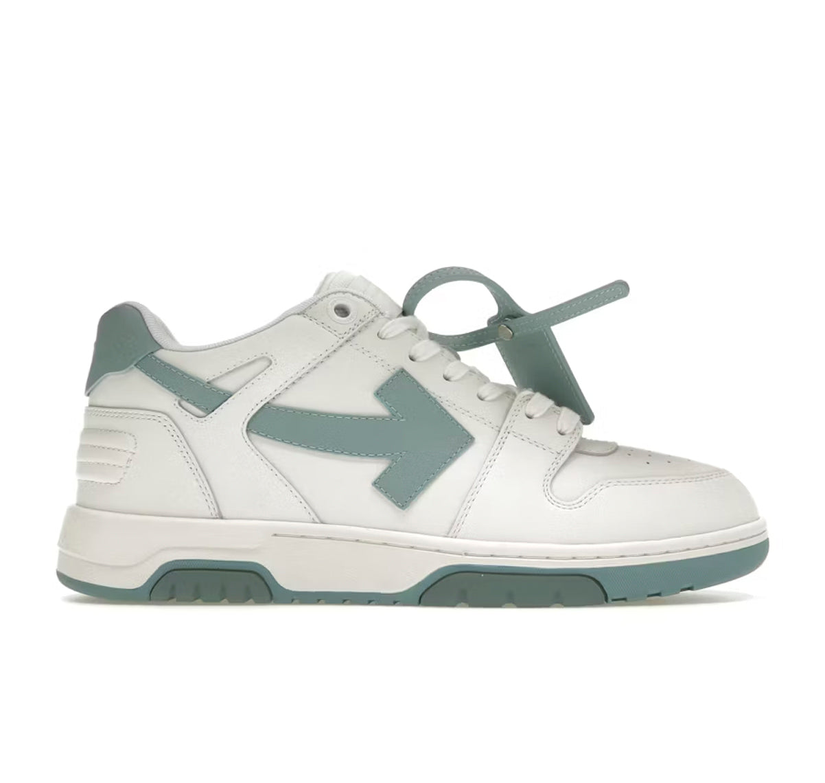 OFF-WHITE Out Of Office OOO Low Tops White Celadon