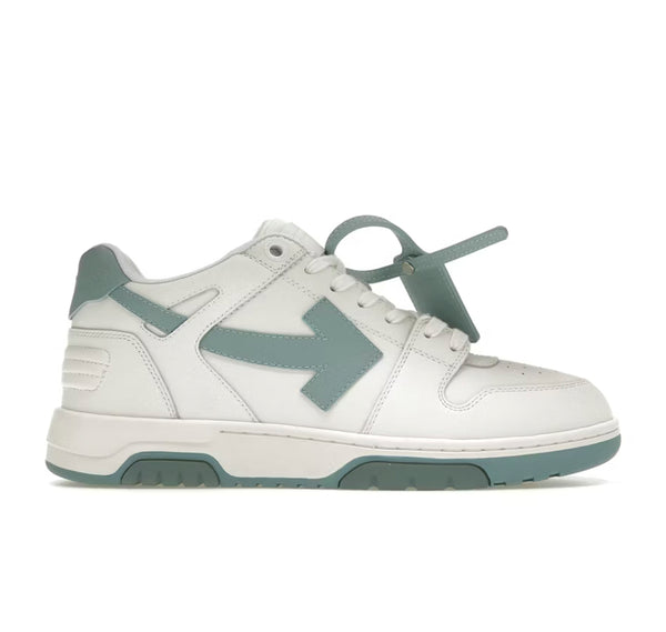 OFF-WHITE Out Of Office OOO Low Tops White Celadon