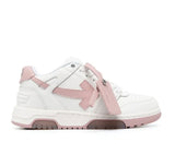 OFF-WHITE Out Of Office OOO Low Tops White Pink