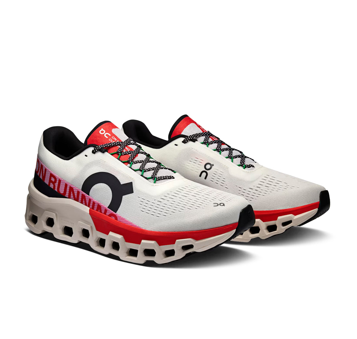 On Running Cloudmonster 2 Ivory Silver Red